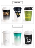 Bouteille en plastique Jianlai personnalisée pour Cold Brew, 1000 ml, avec bouchon à vis, sérigraphiée, enduite UV, jetable, scellée, pour thé au lait et jus