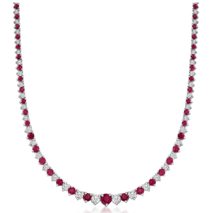 Collar de cadena de tenis personalizado para mujer, joyería con piedra de nacimiento, zafiro, Esmeralda, peridoto rosa, rubí, diamante, Tenis - Product Image 2