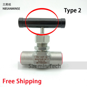 Vanne à aiguille en acier inoxydable King 316, filetage interne et externe, traversée droite, haute pression, pour utilisation avec des fluides chimiques - Product Image 3