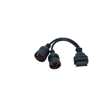 Cable adaptador para camiones de alta resistencia OBD2 OBDII de 16 pines Compatible con cables eléctricos Premium J1708 o J1939 de 6 pines