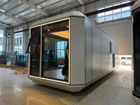 Capsule spatiale préfabriquée de luxe de 20 pieds à deux étages en structure légère en acier, étanche, avec installation rapide