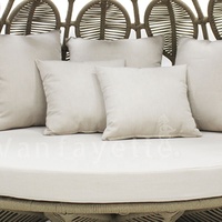 Meilleur intérieur ou extérieur feuille tissage Texture corde fait à la main grand canapé suspendu chaise 2 personnes en osier balançoire