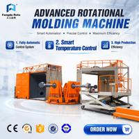 Machine de moulage rotatif automatique à haute efficacité pour la fabrication de plastiques, avec 3 bras droits, pour réservoirs d'eau