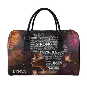Venta al por mayor Equipaje de viaje Bolsas de viaje Equipaje <span class=keywords><strong>Chica</strong></span> Africana Mapa de África <span class=keywords><strong>Maleta</strong></span> de cuero Bolso de mano Bolsa de viaje Bolsa de lona - Product Image 5