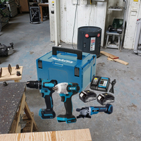 Ensemble de perceuse sans fil OEM personnalisable 4 pièces, batterie 20V 2.0Ah, clé à chocs, meuleuse d'angle, marteau électrique, bricolage