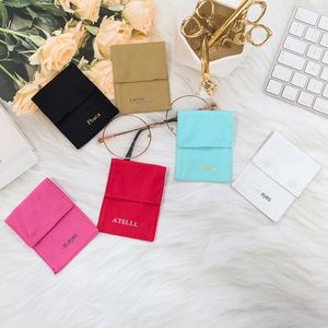 Pochette en coton personnalisée en gros, pochette à rabat, pochette pour bijoux, emballage de pochette - Product Image 5