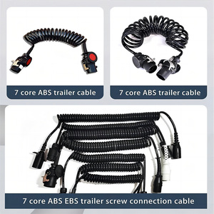 Câble en spirale électrique de fil enroulé de l'ABS 5 Pin 7 pour la ligne de connexion de <span class=keywords><strong>remorque</strong></span> - Product Image 5