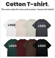 T-shirt épais et lourd en coton uni 300 GSM à manches courtes pour hommes, coupe oversize, personnalisable avec logo, vente en gros