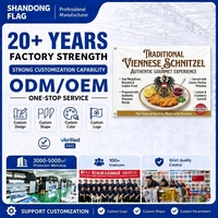 Bendera Promosi Wiener Schnitzel Kustom; Bendera Promosi Luar Ruangan Bahan Polyester Non-woven; Signage Cetak Digital Tahan UV