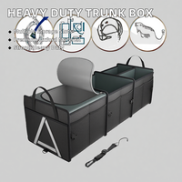 Organisateur de coffre de voiture Rapo Heavy Duty, 4 à 7 compartiments, structure renforcée, boîte de rangement de cargaison en Oxford de qualité supérieure pour SUV, camion, voyage