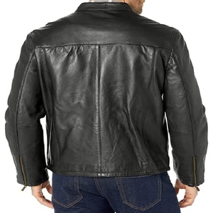 Produit Original Tendance : Blouson de Motard en Cuir à Manches Longues pour Homme, Col Montant, Imperméable et Coupe-Vent, Hiver, Inspire Apparel - Product Image 2