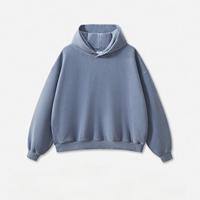 Sweat à capuche polaire épais 350G coupe ample avec logo personnalisé, uni, décontracté, à manches longues, pour homme, hiver, avec poche surdimensionnée, vente en gros