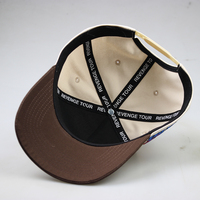 Gorras de Béisbol Personalizadas con Logotipo Bordado, Unisex, de 5 Paneles, con Visera Curva, Cierre a Presión, Impermeables, de Tela Dobby Dot, de Dos Tonos