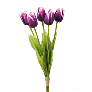 Ramo de Tulipanes Artificiales de Seda, Alta Simulación, Decoraciones para Bodas y Hogar - Product Image 4