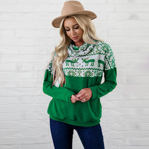 Winter Outerwear Turtleneck <strong>Sweatshirts</strong> Fitspi <strong>Ladies</strong> Elk Long <strong>Sweatshirt</strong> With <strong>Christmas</strong> Hoodies <strong>For</strong> Comfort And - Product Image 5