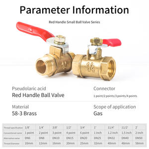 Kırmızı saplı pirinç küresel vana 1/4 \ "doğal gaz/su/pnömatik sistemler için iç/dış dişli manuel yüksek basınç OEM - Product Image 3
