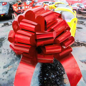 Big Giant 20 Inch Metallic Polypropylene Washable <strong>Car</strong> Bow <strong>Ribbon</strong> <strong>for</strong> Christmas Birthday Gift Wrapping Decor - Product Image 1