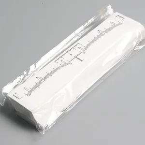 100 Uds regla de cejas pegatina para Microblading adhesivo desechable Plantilla de medición de cejas para tatuar herramientas de maquillaje de cejas - Product Image 1