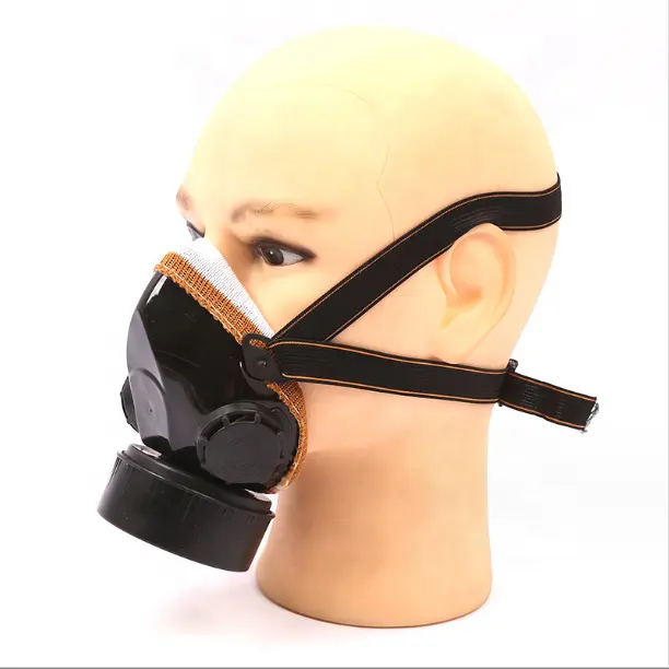 Vana ile özel logo yarım yüz koruma tek kartuş toz maskesi solunum