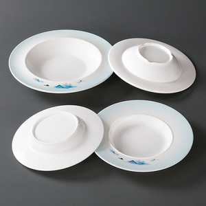 Platos de melamina Xiangyuan, platos comerciales para sopa, platos de imitación de porcelana, platos para cenar, platos para sopa, imitación - Product Image 3