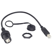 Câble d'extension USB de type B mâle à femelle avec couvercle étanche Câble de montage sur panneau USB B