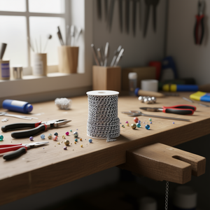 Catena Metallica Ilan 3mm 17.5m Colore Argento per Creazione di Gioielli - Product Image 3