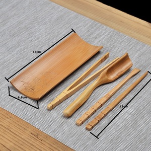 Ensemble de cérémonie du thé en bambou, cinq pièces, accessoires écologiques pour le thé Kung Fu, pour le thé de l'après-midi - Product Image 2