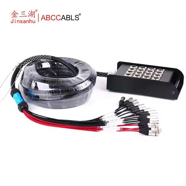 16 CH Stage Snake Cable with Box XLR Male to Female Multi-Core Audio Cable for Live Sound Studio Recording Stage Performance