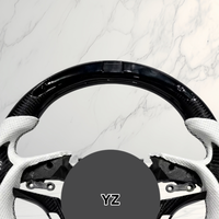 Volant en cuir blanc personnalisé YZ avec LED intelligentes et fibre de carbone pour Hyundai Sonata LF DN8 2011-2024 Genesis Coupe Elantra
