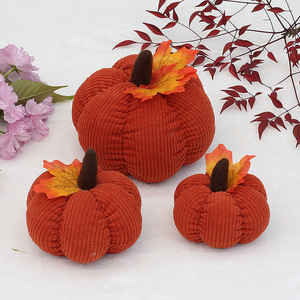 Suministro Directo de Fábrica: Adornos para el Hogar, Decoración Otoñal de Pana Tejida para el Día de Acción de Gracias, Calabaza - Product Image 2
