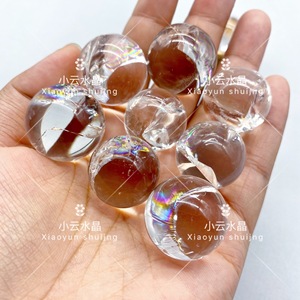 Sphère <span class=keywords><strong>de</strong></span> <span class=keywords><strong>cristal</strong></span> <span class=keywords><strong>de</strong></span> quartz clair naturel avec rutile, boule <span class=keywords><strong>de</strong></span> <span class=keywords><strong>cristal</strong></span> arc-en-ciel, décoration d'intérieur à <span class=keywords><strong>sept</strong></span> étoiles - Product Image 3