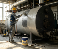 Pintura Epoxi Nano a Base de Agua, Resistente a Altas Temperaturas (1000°C), Revestimiento Industrial Ecológico para Acero de Motor, Aplicación por Pulverización