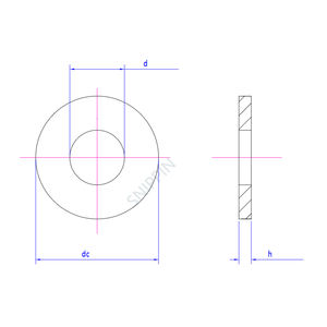 Rondelles plates étroites SAE en acier au carbone ANSI/ASME B18.22.1 zingué Rondelles plates surdimensionnées USS Norme en pouces - Product Image 6