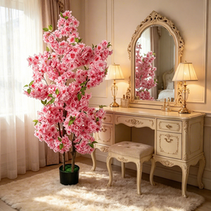 Decorazione Realistica per Interni, Albero di Ciliegio Artificiale, <span class=keywords><strong>Fiori</strong></span> Artificiali per Eventi, Anniversari, Feste di Compleanno, Matrimoni - Product Image 1