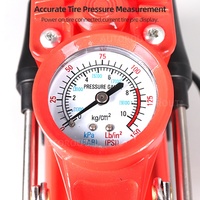 Compresseur d'air portable 12V en métal à double cylindre 150 PSI pour pneus de voiture, avec lumière d'urgence et débit de 55 L/MIN
