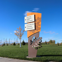 Panneaux publicitaires extérieurs étanches en acier inoxydable pour la décoration ; Conception personnalisable pour les parcs, les zones scéniques et les centres commerciaux