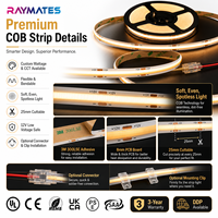 Bande LED COB flexible haute luminosité 12V pour projets de décoration intérieure résidentielle et automobile