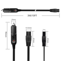 Câble d'extension d'alimentation pour mini-réfrigérateur LanLin durable, adaptateur 12V pour voiture, routeur, refroidisseur, prise allume-cigare avec garantie d'un an