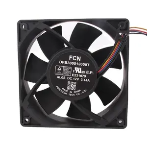 Original FCN 24V 48V DC12V 3.14A EC AC 120X120X38MM 12cm 12038 Four-wire temperature control violent DFB380012000T Cooling fan