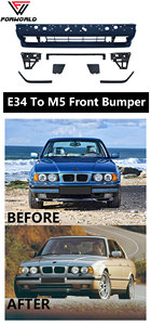 Kit de Carrocería de Fábrica FW, Accesorios y Piezas de Automóvil, Estilo MT, Parachoques Delantero, Actualización para BMW <span class=keywords><strong>E34</strong></span> a <span class=keywords><strong>M5</strong></span>, Barra Delantera - Product Image 3
