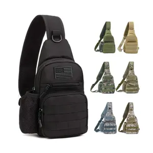 Sac à bandoulière tactique extérieur MOLLE Crossbody Pack Sac à dos à bandoulière avec porte-bouteille