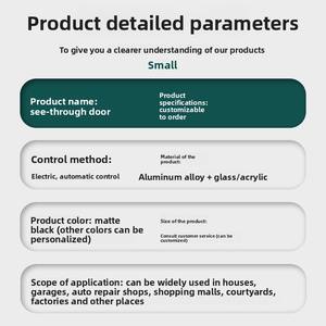 <span class=keywords><strong>Puerta</strong></span> <span class=keywords><strong>de</strong></span> <span class=keywords><strong>Garaje</strong></span> Automática Antirrobo <span class=keywords><strong>de</strong></span> Aluminio Negro y Vidrio Templado, Diseño Moderno Personalizado SHENGWEI, Garantía <span class=keywords><strong>de</strong></span> 5 Años - Product Image 5