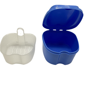 Boîtier dentaire en forme de pomme, étui de rangement pour prothèses dentaires, étui pour appareils orthodontiques, étui pour trempage et nettoyage de gouttières, rangement - Product Image 2