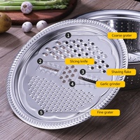 3 Stks/set Keuken Raspen Kaas Rasp Met Rvs Afvoer Wastafel Voor Groenten Fruit Salade