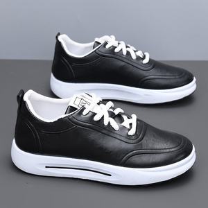 รองเท้าหนังดีไซน์ลำลองสไตล์ธุรกิจสำหรับฤดูร้อน เพิ่มความสูง นุ่มสบาย กันน้ำ ผลิตจาก PU  แบบผูกเชือก  ตาข่ายโปร่ง ระบายอากาศได้ดี เหมาะสำหรับเดิน - Product Image 2