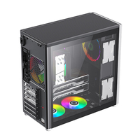Boîtier de jeu GAMEMAX Spark Pro ATX noir et blanc, châssis de PC, matériau informatique, conception de flux d'air vertical, ventilateur de refroidissement, port audio frontal