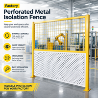Clôture de sécurité en treillis métallique perforé standard OEM pour entrepôt, usine, machine, avec cadre en tube carré
