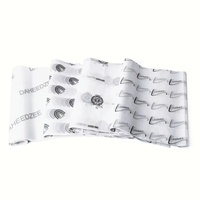 Papier de soie papier d'emballage avec logo personnalisé étiquette de marque fleurs imprimer papier de soie d'emballage cadeau noir