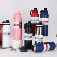 Bouteille isotherme en acier inoxydable à double paroi, directement de l'usine, pour sports de plein air, 600/800/1000 ml, logo personnalisé