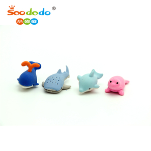 Soododo XDDA Custom novità all'ingrosso per bambini cartone animato giocattolo 3D animali matita gomma delfino gomma gomma - Product Image 2